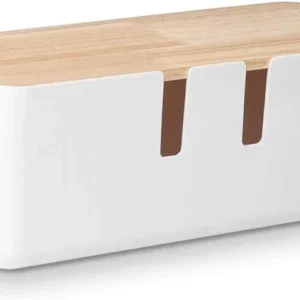 Desktop Cable Organizer Box Power Strip Cord Management Storage Hide Wires